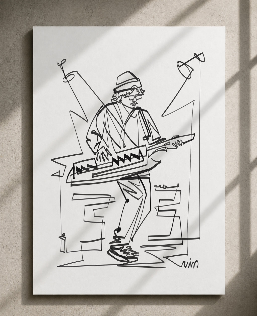 Synth Player | Single Line Art Print