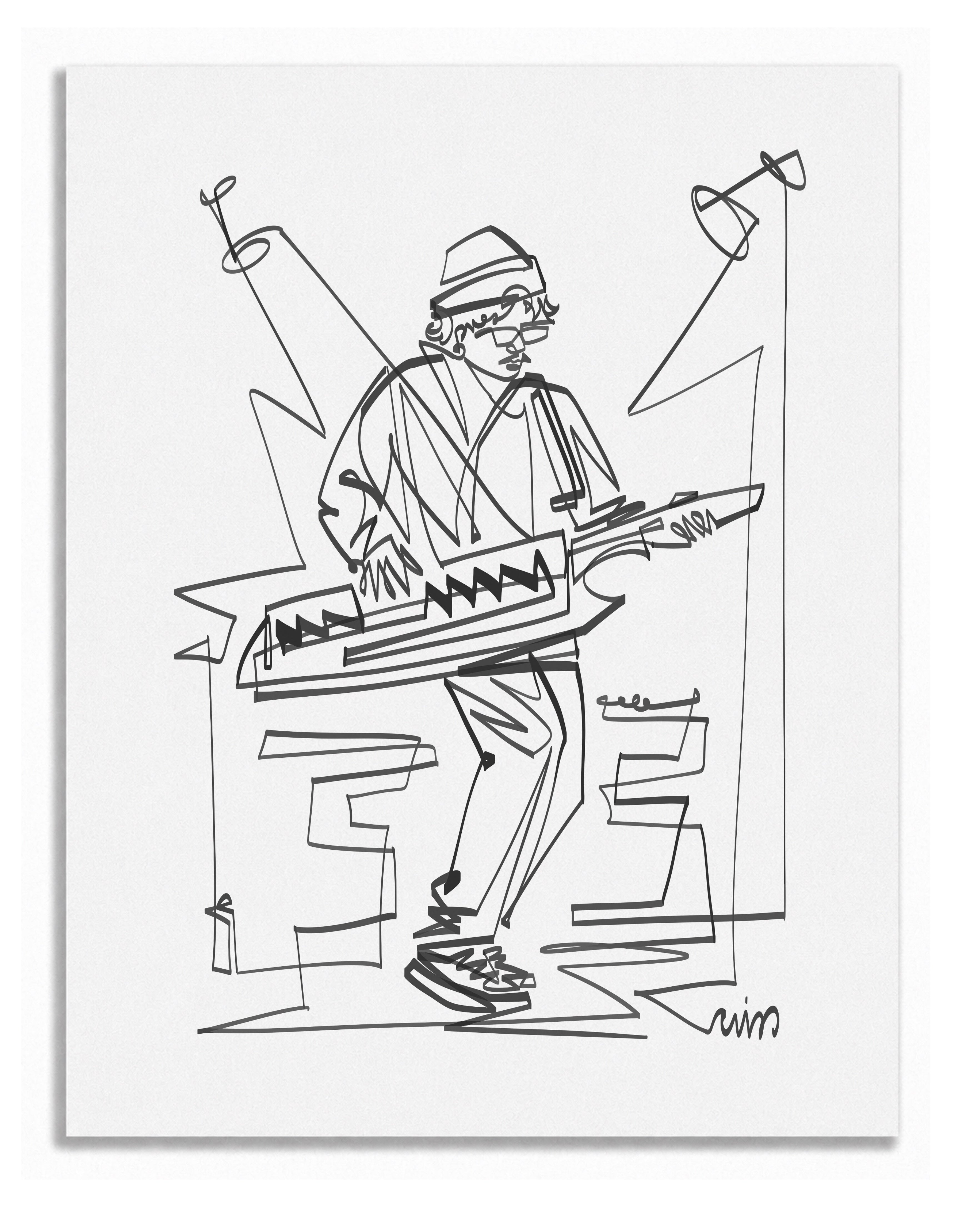 Synth Player | Single Line Art Print