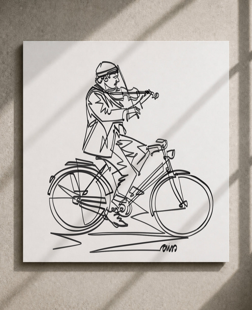 Riding a violin